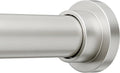 Amazon Basics No Drill Adjustable Indoor Outdoor Tension Curtain Rod, 54-90" Length, Nickel