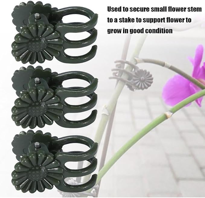 Decorative Metal Plant Trellis for Indoor Potted Plants – Leaf Shape Vine Support Stakes with 6 Plant Clips, Black/Green/Gold Garden Trellises for Climbing Plants, Vines (Black 2pcs)