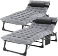 ABORON 2PK Chaise Lounge Chair,5 Positions Padded Outdoor Tanning Chair,Heavy Duty Portable Lounge Chair for Outdoor Sunbathing Patio Pool Lawn Deck Poolside,Support up to 440 Lbs