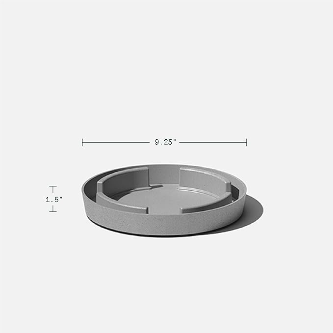 Veradek Vega Round Tall Planter Pots for Indoor/Outdoor Use | Made from Plastic - Stone Mix with Drainage Holes | Perfect for Small to Large Succulent Plants, Flowers, Modern Interior Plants