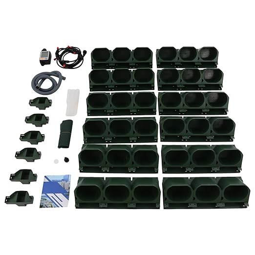 Self Watering Planters with Timer and Rain Sensor, 36-Pocket Wall Mounted Vertical Garden System - Automatic Drip Irrigation Kit for Indoor Outdoor Balcony, Grow Herbs Vegetables Flowers