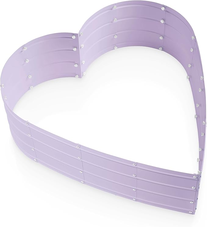 Plant & Plot Galvanized Raised Garden Beds Outdoor // Planter Raised Beds for Gardening, Vegetables, Flowers // Large Metal Garden Box (Lavender) // Tool-Free Assembly