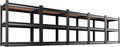 AOAORRG Set of 5 Garage Shelving Heavy Duty Storage Shelves, Metal Adjustable Shelving Unit, Utility Garage Organizer Shelf for Basement, Pantry, Kitchen, Warehouse, 15.7" Dx33.5 Wx35.4 H, Black