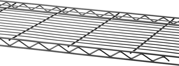 Xcity Storage Shelves, 1 Tier Heavy Duty Metal Shelving Unit, 350 LBS Capacity Adjustable Steel Wire Shelf Organizer for Pantry, Kitchen, Garage, 14" D x 30" W x 15" H, Black