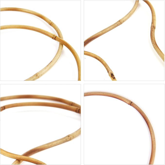 Plant Trellis Indoor 16in, Loop-Shaped Bamboo Trellis - 3 Pack for Climbing Plants, Hoya, Potted Plants