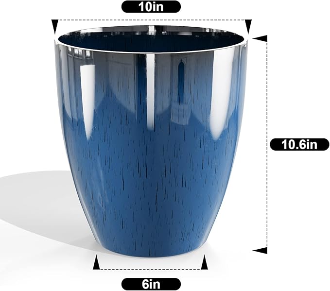 QCQHDU 10 inch Plant Pot with Drainage Hole, 2 Pack Sturdy Pots for Plant Tree Flower, Large PlanterPlanters for Indoor & Outdoor Plants