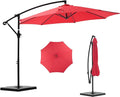 NEWBULIG 10FT Patio Umbrella, Offset Cantilever Outdoor Patio Table Umbrella, UV Protection, Fade Resistant Fabric, Easy Tilt Adjustment for Pool, Deck, Garden, Backyard