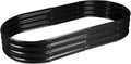 Raised Garden Bed Galvanized Planter Box Outdoor, Rot-Resistant Metal Garden Bed Planter for Vegetables Flower Herb (8ft, Black)