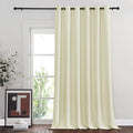 NICETOWN Room Darkening Curtain for Sliding Glass Door, Blackout Patio Door Curtain Wide Window Treatment Privacy Thermal Insulated Drapes for Bedroom/Living Room (1 Panel, Beige, W80 x L95)