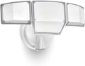 LUTEC 80W Dusk to Dawn Flood Lights Outdoor, 9000LM Super Bright LED Security Light with Photocell, IP65 Waterproof, 5000K Daylight, Hardwired 4 Heads Floodlight for Garage, Yard, Patio (White)