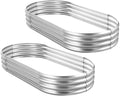Land Guard 2Pcs Galvanized Raised Garden Bed Kit, 7.5×3×1ft Galvanized Planter Raised Garden Boxes Outdoor, Oval Large Metal Raised Garden Beds for Vegetables………