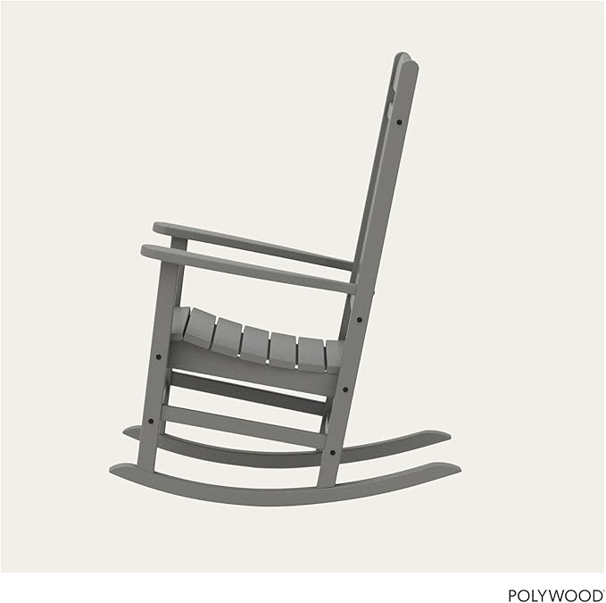 POLYWOOD Presidential Rocking Chair in Slate Grey
