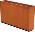 Plantercraft Large Rectangular Planters for Outdoor Plants | 60x12x36 Inch Corten Steel Planter | Extra Large Outdoor Planter Box for Patio Privacy Screen or Deck Divider | Heavy Duty Metal Planter