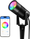 Smart Landscape Lights, APP Controlled RGBCW Color Changing Spot Lights, IP65 Waterproof 24V Low Voltage Outdoor Spotlights for Garden Yard Pathway Holiday Decor