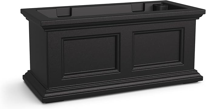 Mayne Fairfield 2-Foot Window Box – Self-Watering, Weather-Resistant Planter for Flowers – Durable Design for Outdoor Use, Perfect for Windows