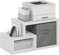 Furinno Viola Multipurpose Shelf, with Storage Bin, White/Light Grey