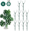 10 Pack Stackable Plant Support Stakes, 75inch Climbing Plant Sticks Structures for Monstera with Garden Ties, Durable Alternative to Moss Pole for Indoor Outdoor Plants