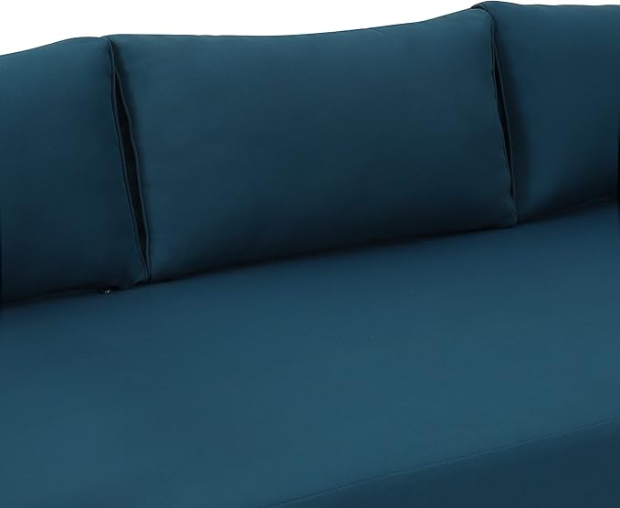 Claremont Outdoor 3 Seater Daybed with Cushions - Acacia Wood - Teak/Dark Teal