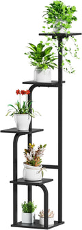 5 Tier Plant Stand Indoor, Plant Shelf for Multiple Plants, Flower Pot Holder Shelf, Planter Display Rack for Patio Garden Balcony Living Room Bedroom Decor, Black