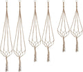 Petutu Plant Hangers Indoor Macrame Hanging Planter Holder 6 Pack, 3 Sizes