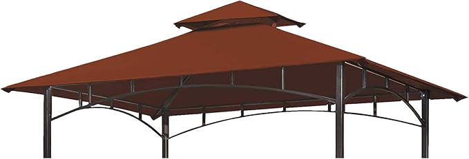Eurmax USA High Performance Grill Gazebo Canopy Replacement Cover 5x8 BBQ Shelter Top (Rust Red)
