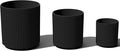 Veradek Demi Series Set of 3 Round Planters for Porch, Patio, Backyard | Durable Plastic-Stone Material | Modern Décor for Tall Plants, Flower