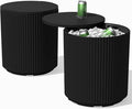 Veradek Outdoor Cooler Side Table - 2 in 1 - Designed for use as Outdoor Side Table, Patio Decor and Ice Chest