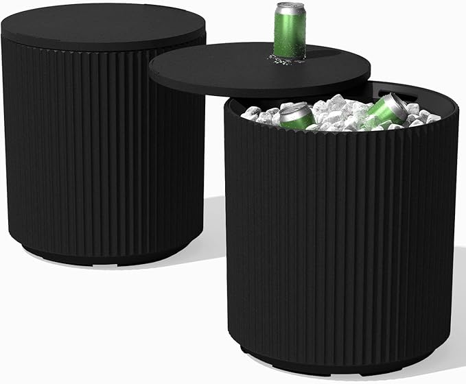 Veradek Outdoor Cooler Side Table - 2 in 1 - Designed for use as Outdoor Side Table, Patio Decor and Ice Chest