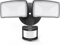 LEPOWER LED Security Lights Motion Sensor Light Outdoor, 30W 3200LM Motion Security Light, 5500K, IP65 Waterproof, 2 Head Motion Detector Flood Light for Garage, Yard, Porch, Black (Not Solar Powered)