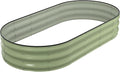 Raised Garden Bed Kit, 6x3x1 ft Galvanized Planter Box Outdoor with Safety Edging, Large Metal Raised Beds for Gardening Vegetables Flower Herb (Avocado Green)