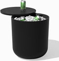 Veradek Kona Cooler Side Table – 2-in-1 Outdoor Patio Side Table w/Cooler | Insulated 40L Capacity | Modern Accent Décor for Hosting, BBQ, Poolside