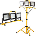 22000 Lumen Work Lights with Stand, 3 Head Portable LED Work Light, with Adjustable&Foldable Tripod Stand, IP66 Waterproof Lamp for Outdoor Indoor Job Site Workshop Garage Construction Site Lighting