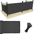 UPGRADE Privacy Screen 3' x 10' Fence Commercial Shade Cover with Brass Grommets Heavy Duty Perfect for Outdoor Back Yard, Grey, Customizable