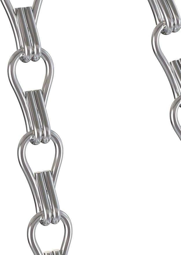 garini 6 Pack, 23 Inch Silver Hanging Baskets Chain, Hanging Chains with Hooks Flower Pot Chain Replacement Plant Hangers for Planters, Bird Feeders and Lanterns