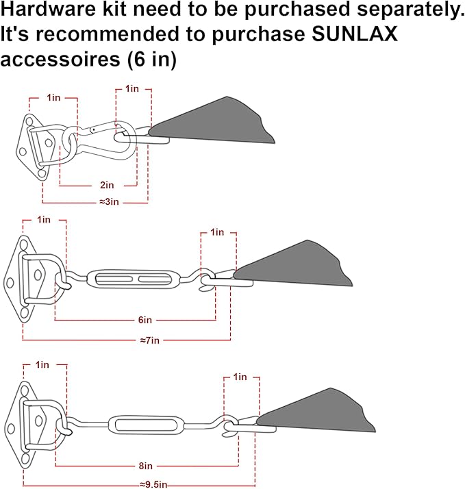 SUNLAX Sun Shade Sail SS-205 12' x 18' Dark Grey Rectangle Canopy Sail Shade Cover UV Block Permeable Sunshade Outdoor for Patio Backyard Deck Pergola (We Make Custom Size)