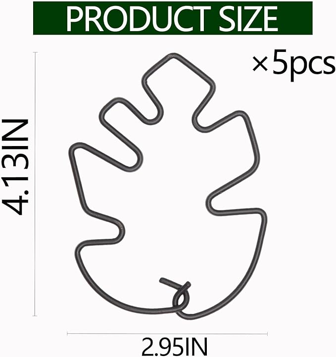 Monstera Plant Stem Support Set - 5pcs 4.13x2.95 inches Durable Supports for Indoor Climbing Plants - Easy-to-Use Stabilizers for Healthy Growth and Elegant Garden Decor