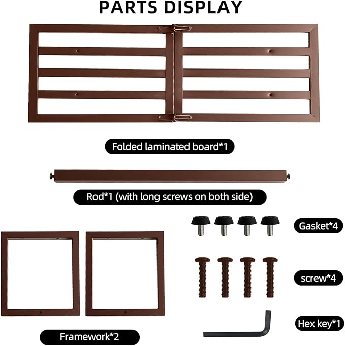 Modern Outdoor Plant Stand for Indoor Corner, Foldable Metal Plant Display Shelf for Multiple Pots,Mid Century Slatted Bench for Garden, Patio Load Bearing 330 lbs 26" L x 10.4" H x 8.6" W 2 Pack Coffee