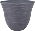 Classic Home and Garden Honeysuckle Resin Planters - Lightweight Indoor & Outdoor Plant Pots - UV-Resistant Plastic Flower Pots - Pot Planters for Flowers & Herbs (15" Zinc Grey)