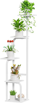5 Tier Plant Stand Indoor, Plant Shelf for Multiple Plants, Flower Pot Holder Shelf, Planter Display Rack for Patio Garden Balcony Living Room Bedroom Decor, White