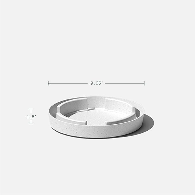 Veradek Vega Round Tall Planter Pots for Indoor/Outdoor Use | Made from Plastic - Stone Mix with Drainage Holes | Perfect for Small to Large Succulent Plants, Flowers, Modern Interior Plants