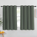 NICETOWN Blackout Cafe Curtain 45 inches Long - Grommet Thermal Insulated Sound Reducing Room Darkening Window Treatment for Kitchen/Bedroom (Dark Mallard, 1 Panel, W52 x L45)