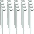 HiGift 20 Pack 24 Inch Plant Support Stakes, Single Stem Flower Support Stakes and Rings for The Garden, Metal Garden Stakes for Tall Plant Vegetables Amaryllis Orchid Lily Sunflower Rose Narcissus
