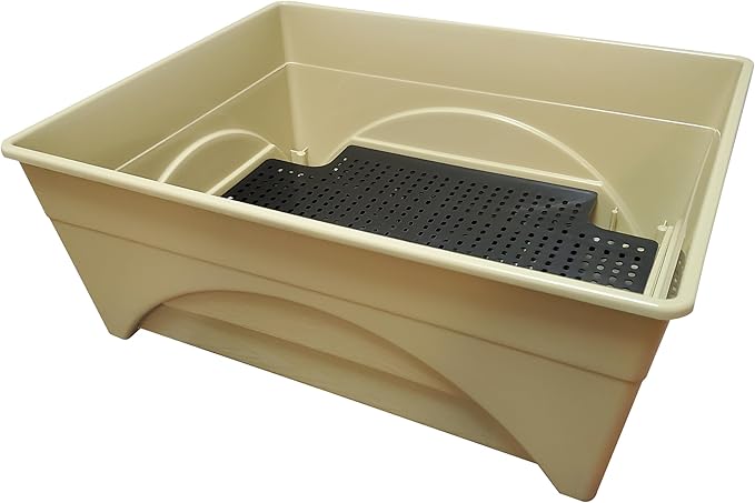 Emsco Group 2342-1HD City Picker Self Watering and Improved Aeration – Mobile Unit with Casters-Sand Raised Bed Grow Box