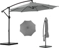 NEWBULIG 10FT Patio Umbrella, Offset Cantilever Outdoor Patio Table Umbrella, UV Protection, Fade Resistant Fabric, Easy Tilt Adjustment for Pool, Deck, Garden, Backyard