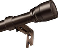 1” Diameter brown curtain rod Itself is 30 to 60 inch. 1 Pack Fits 30-54 inch Windows with Heavy Duty Adjustable brown curtain rods Splicing Metal Extra Long Curtain Rod