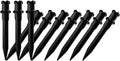 10 Pack Solar Light Stakes Replacement (Fit for Pole Inner Diameter 0.83 inch),Flickering Flame ABS Reinforced Ground Spikes Candy Cane Stakes for Outdoor Christmas Garden Deco