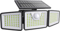 2500LM Solar Lights Outdoor with Motion Sensor,3 Head 270° Wide Angle Street Area Lights,IP65 Waterproof Security Lighting with 3 Modes(Remote,1 Pcs)