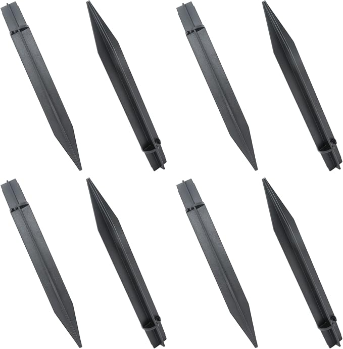 8PCS Torch Stake 8.26 Inch Pathway Light Stake Plastic Path Light Replacement ABS Plastic Stake Solar Stake for Garden, Pathway Lamps(Head Mounting Dia 0.82 Inch)