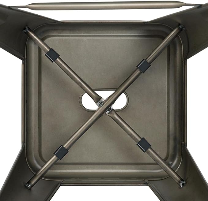 Yaheetech 24 Inch Metal Barstools Set of 4, Counter Height Backless Stools, Industrial Stackable Bar Chairs with Footrest for Kitchen/Dining Room/Bistro/Patio, Metal