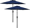 Simple Deluxe 9' Patio Umbrella Outdoor Table Market Yard Umbrella with Push Button Tilt/Crank